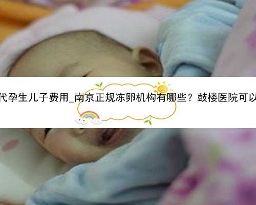 广州代孕生儿子费用_南京正规冻卵机构有哪些？鼓楼医院可以吗？