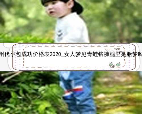 广州代孕包成功价格表2020_女人梦见青蛙钻裤腿里是胎梦吗？